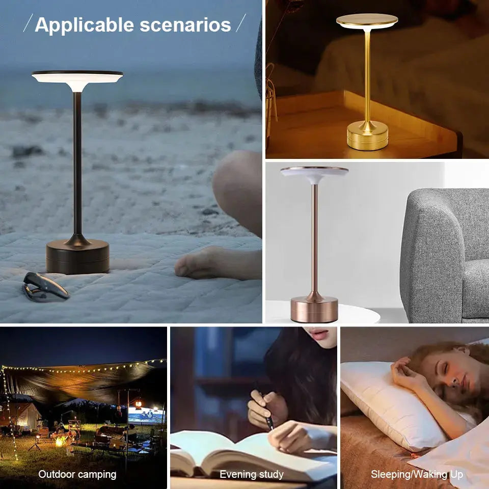 Touch Sensor LED Table Lamp – USB Rechargeable, Portable Night Light for Bedroom, Reading, Restaurant & Hotel