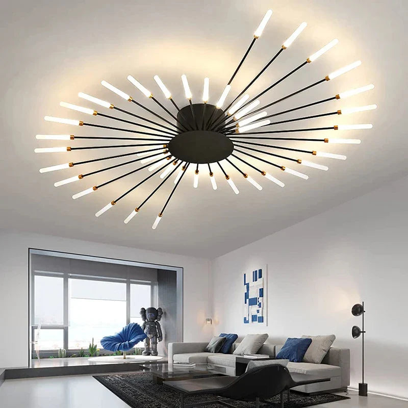 Modern LED Ceiling Lamp | Nordic Fireworks Design for Home Decor