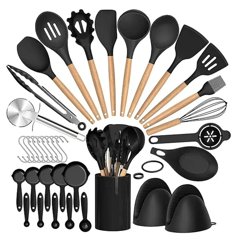 36-Piece  Silicone Kitchen Utensils Set with  Holder