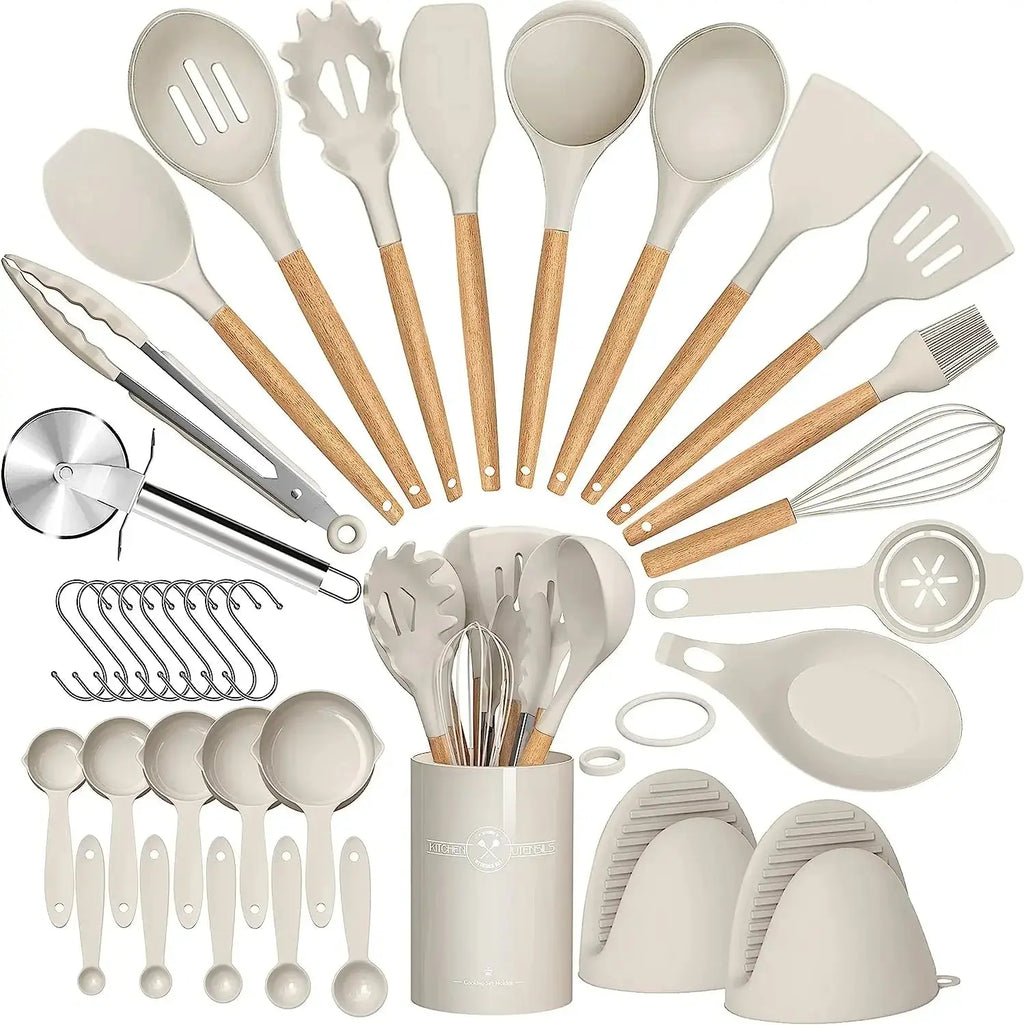 36-Piece  Silicone Kitchen Utensils Set with  Holder