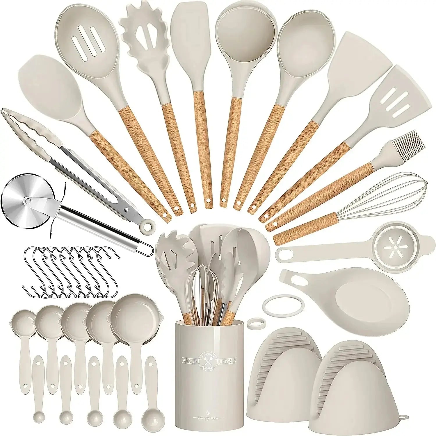 36-Piece  Silicone Kitchen Utensils Set with  Holder