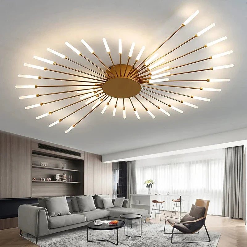 Modern LED Ceiling Lamp | Nordic Fireworks Design for Home Decor
