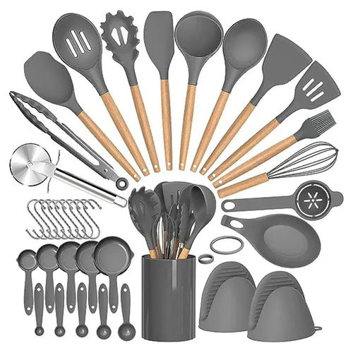 36-Piece  Silicone Kitchen Utensils Set with  Holder