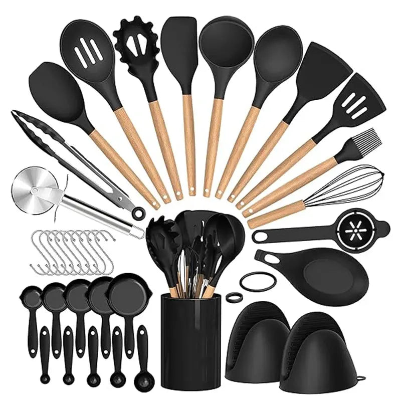 36-Piece  Silicone Kitchen Utensils Set with  Holder