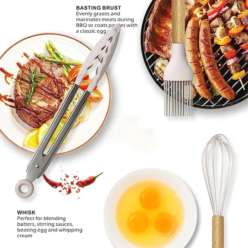 36-Piece  Silicone Kitchen Utensils Set with  Holder