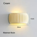 RidgeGlow — Decorative Ribbed Resin Wall Sconce
