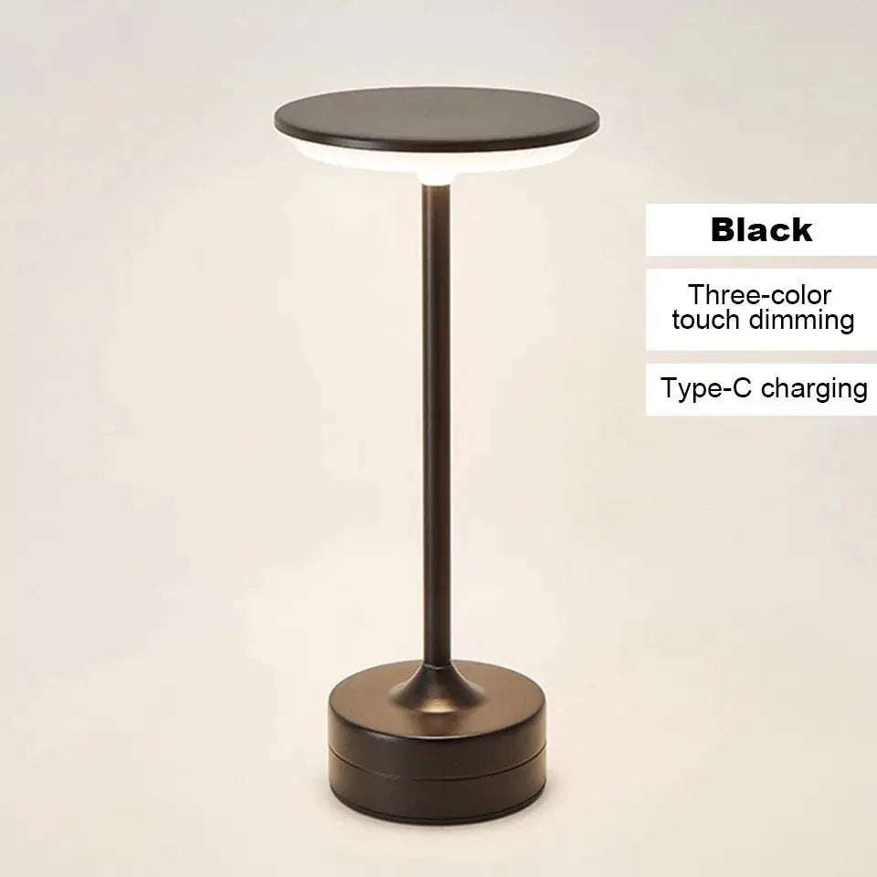 Touch Sensor LED Table Lamp – USB Rechargeable, Portable Night Light for Bedroom, Reading, Restaurant & Hotel