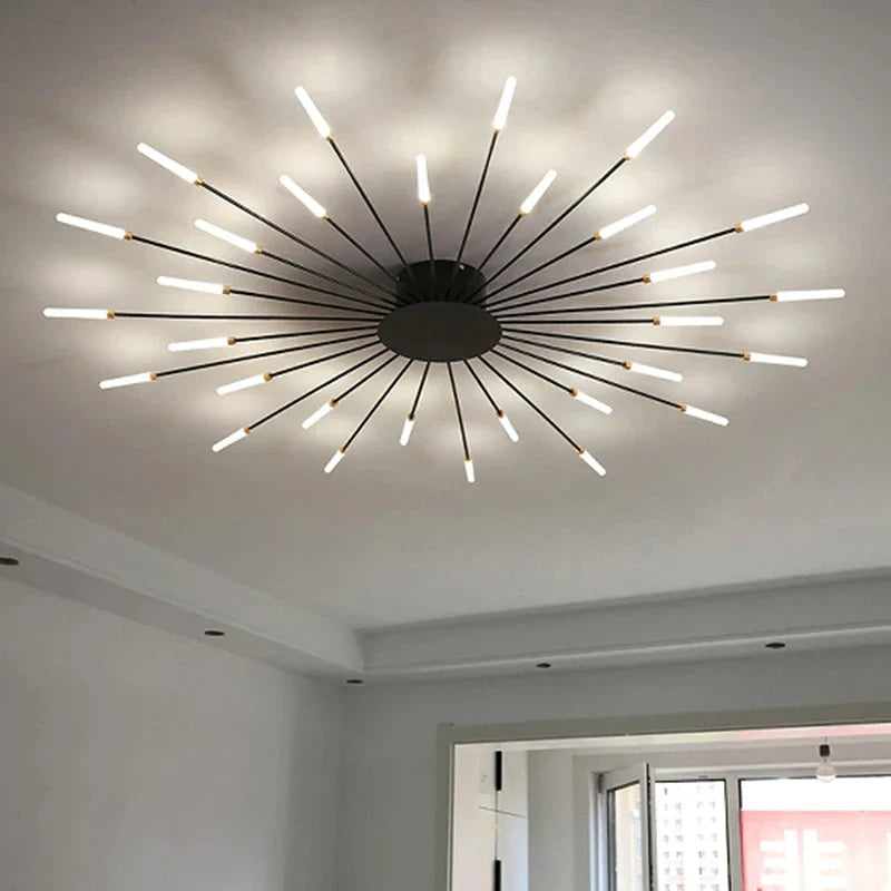Modern LED Ceiling Lamp | Nordic Fireworks Design for Home Decor