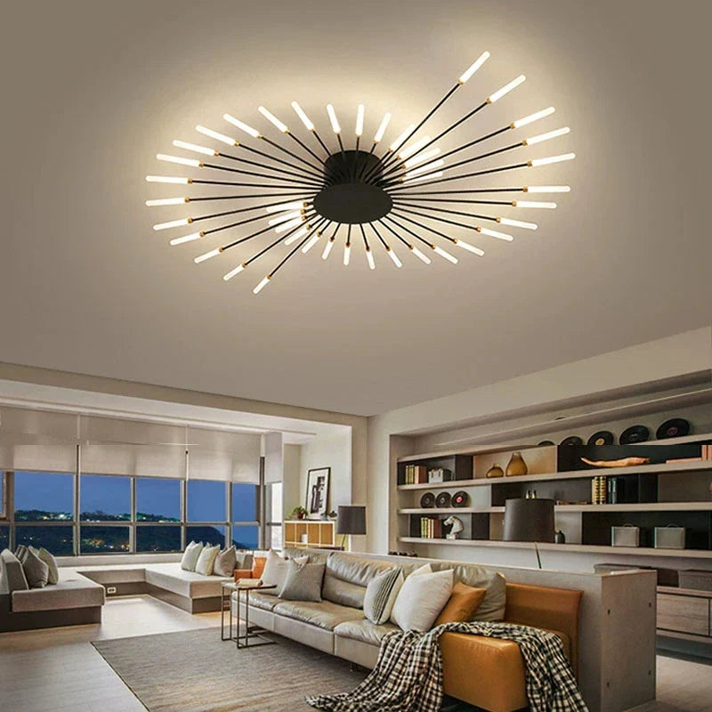 Modern LED Ceiling Lamp | Nordic Fireworks Design for Home Decor