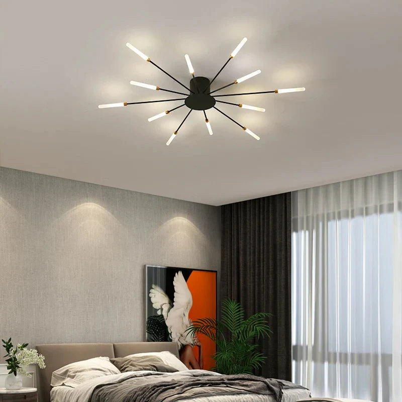 Modern LED Ceiling Lamp | Nordic Fireworks Design for Home Decor
