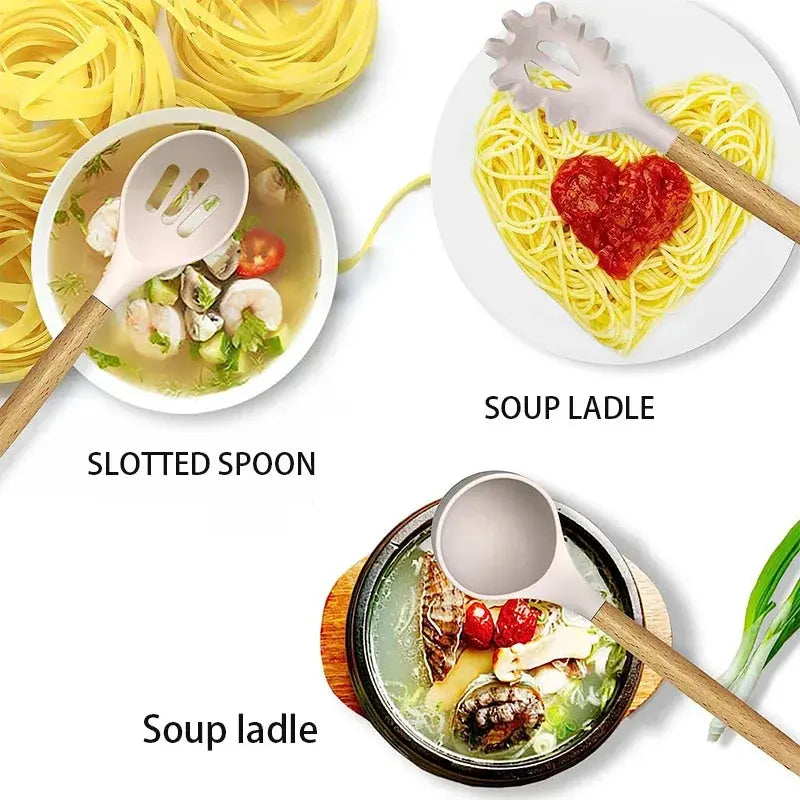 36-Piece  Silicone Kitchen Utensils Set with  Holder